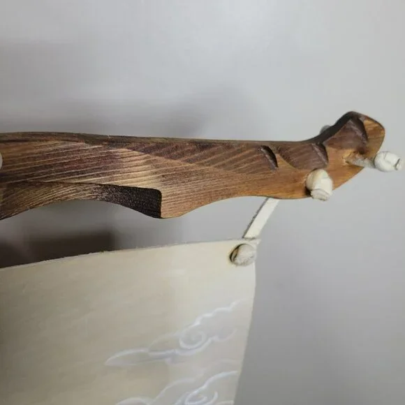 Hand Painted‎ Leather Wall Art Horses Mongolian Landscape Wood Western Carved - Picture 7 of 16